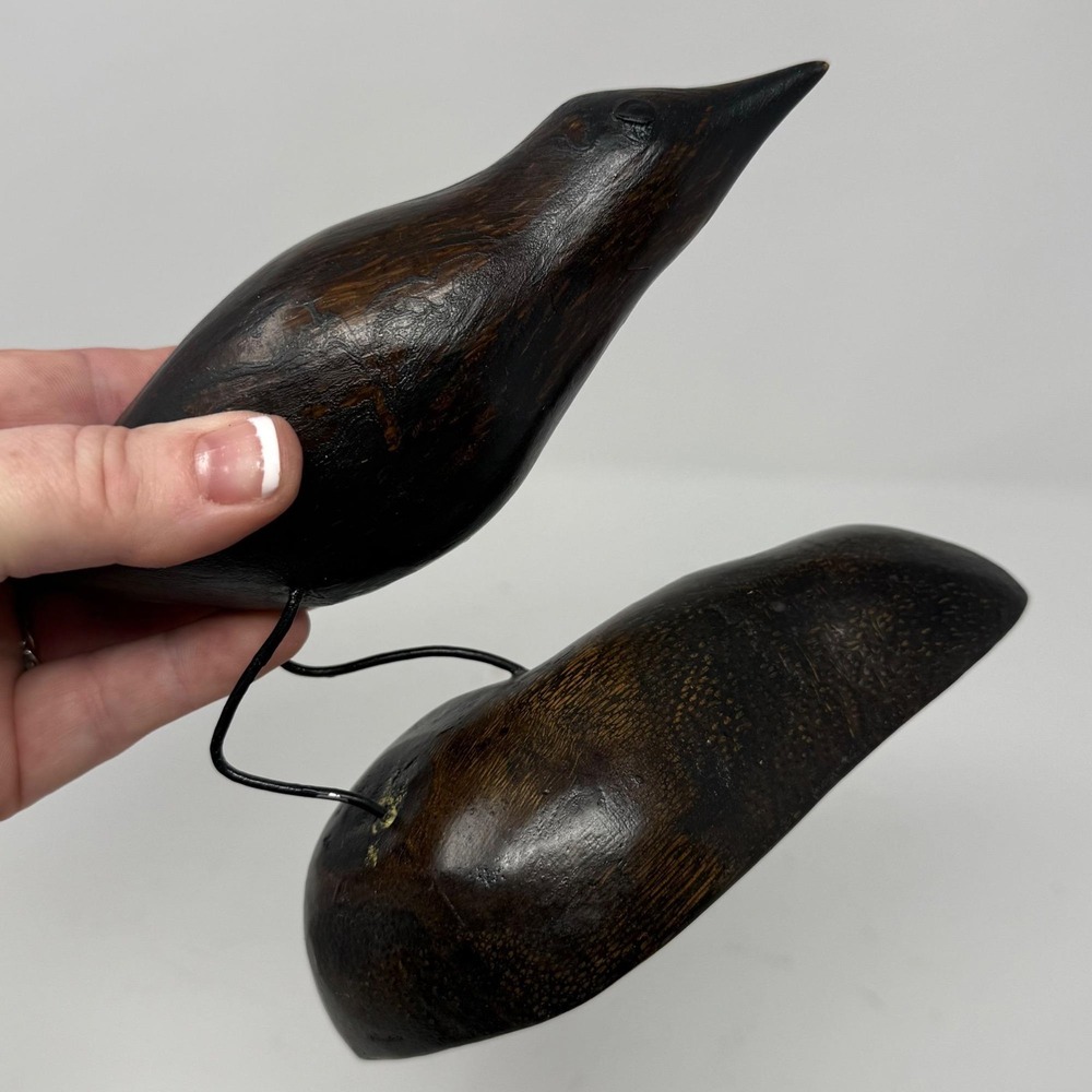 Vintage Hand Carved Ironwood Bird Figurine 13" Kiwi? Sculpture‎ Wood Natural